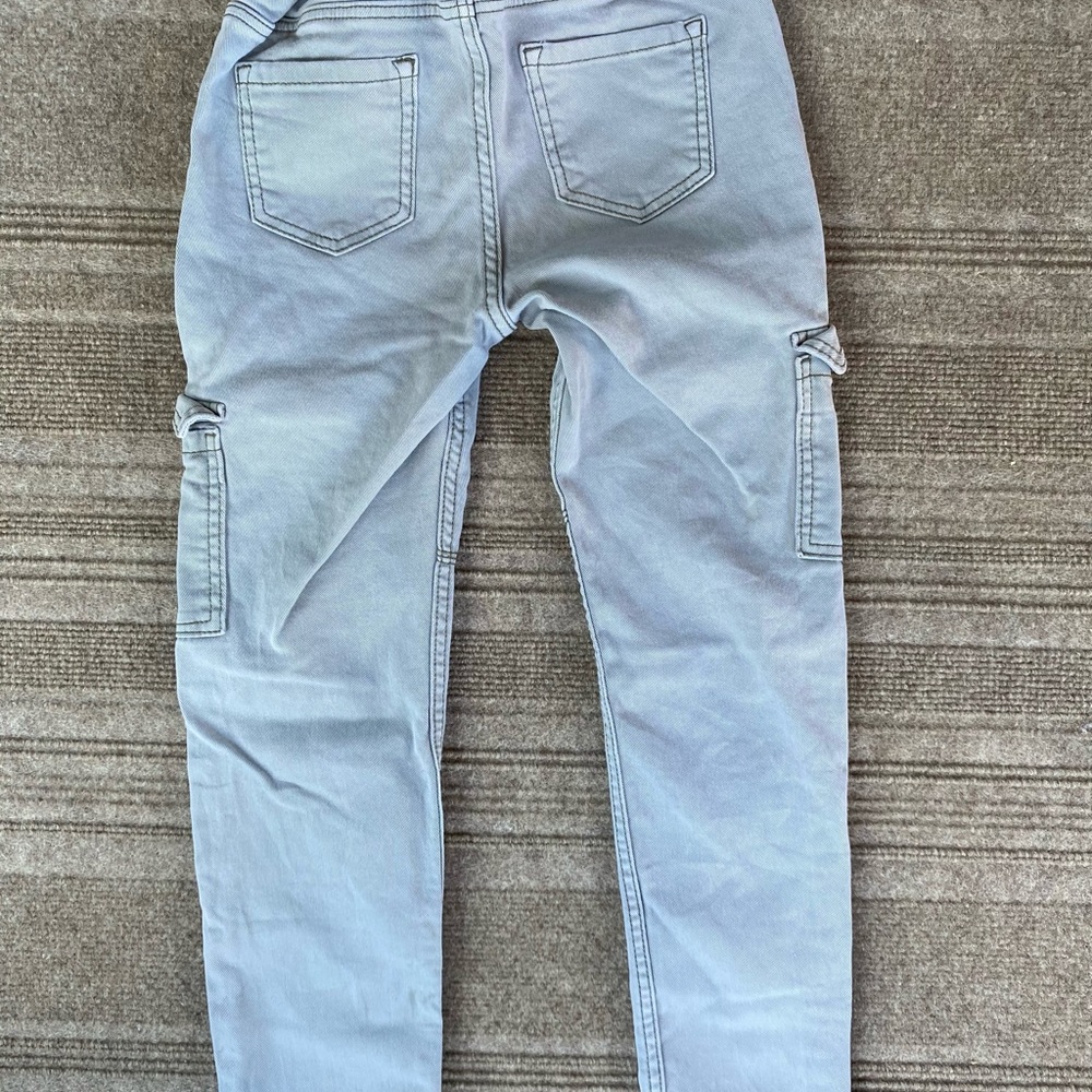 Little girl olive green cargo pants